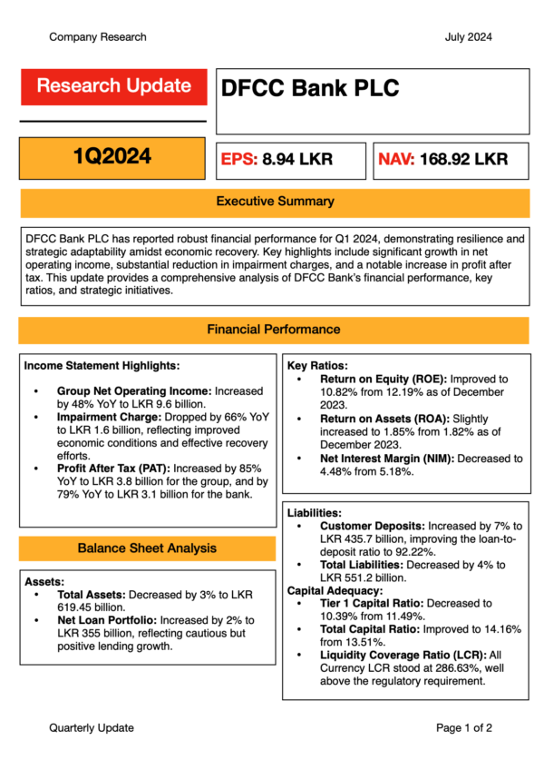 DFCC Bank PLC (1Q2024)