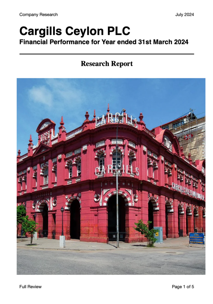 Cargills Ceylon PLC (FY2023/24) - LankaBIZ