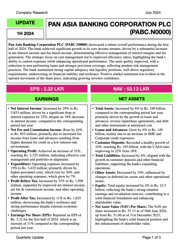 Pan Asia Banking Corporation PLC (1H2024)