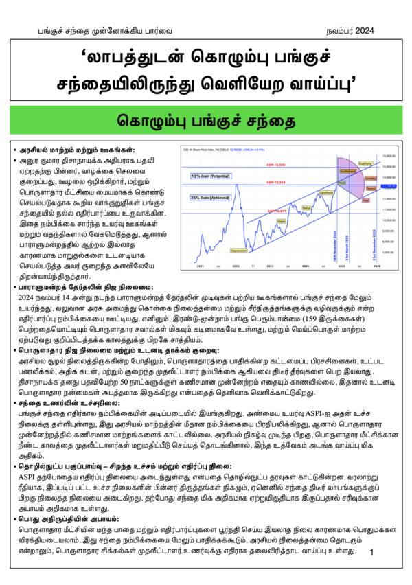 சந்தை முன்னோக்கிய பார்வை (நவம்பர் 2024)